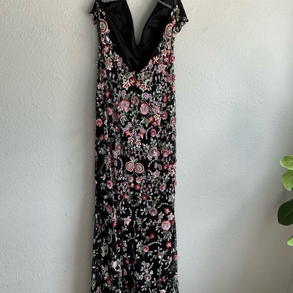 Primavera Couture Black Floral Maxi Dress - Picture 2 of 3